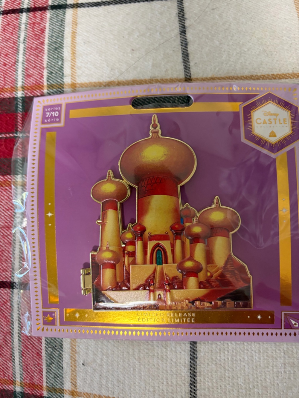Disney Gold & Purple Genie Castle Enamel Pin